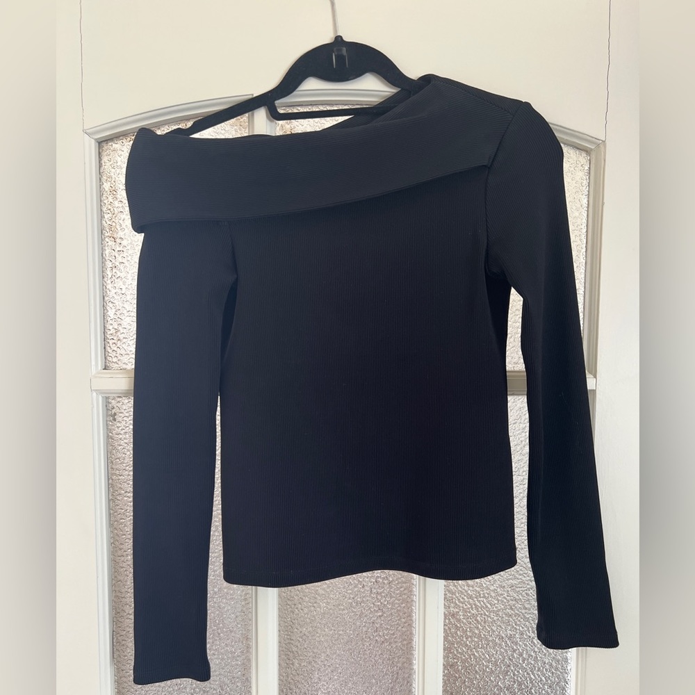 Rag & Bone Carmen Ribbed Off the Shoulder Top - Small